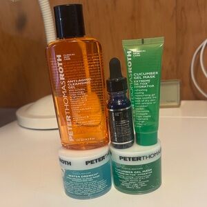 Peter Thomas Roth Skincare Bundle Cleansing Gel Retinol Fusion PM Gel Masks Lot